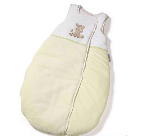 EasyBaby zöld zebrás plüss bélelt hálózsák