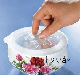 Rózsa mintás porcelán tároló edény szett tetővel Rózsa mintás porcelán tároló edény szett tetővel