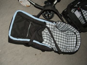 Hartan Topline S csokibarna/ kék kockás babakocsi mózessel Hartan Topline S csokibarna/ kék kockás babakocsi mózessel