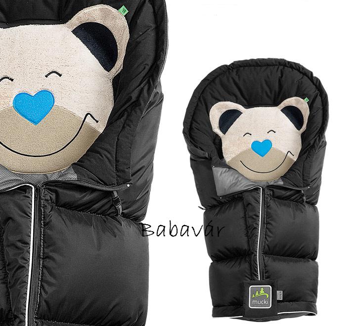 Babynest Fekete Mucki Macis Bundazsák Babakocsiba