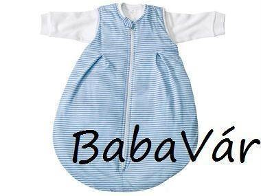 EasyBaby kék csíkos bélelt hálózsák