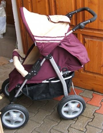 BabyWelt Nevada nagy kerekű sport babakocsi: bordó BabyWelt Nevada nagy kerekű sport babakocsi: bordó