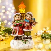 Karácsonyi kerámia gyerek figurák világító led lámpással Karácsonyi kerámia gyerek figurák világító led lámpással