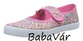 Natural World eco friendly Fucshia babacipő balerina mintás