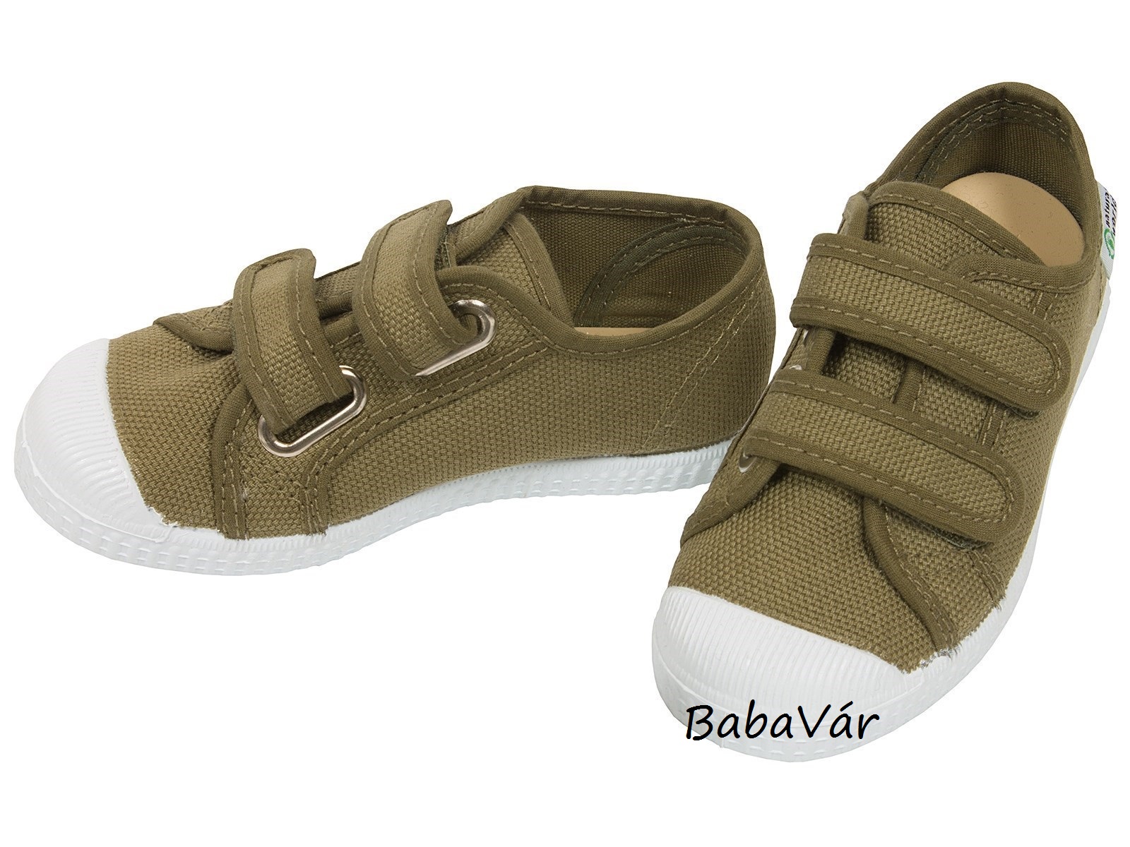Natural World eco friendly babacipő Khaki vászon Sneaker