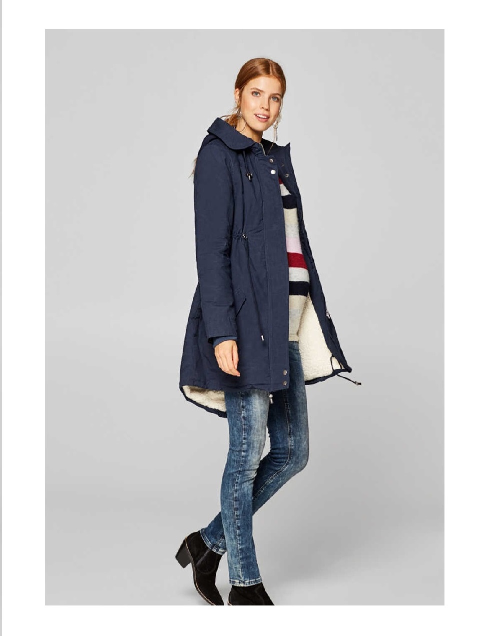 Esprit kék parka kismama kabát