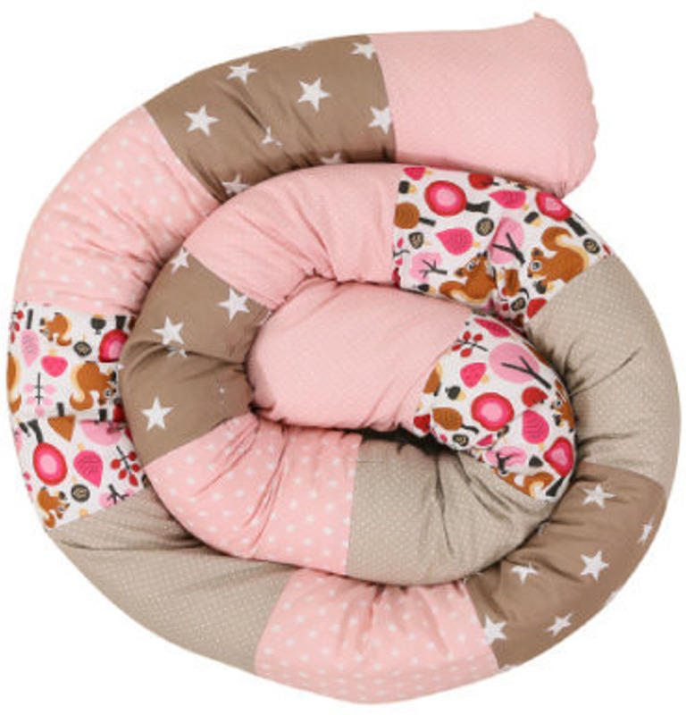 Ullenboom XXL rácsvédő párna Girls Pink/Beige eichhörnchen